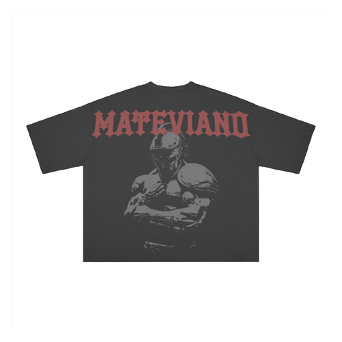 Black Boxy-fit tee "Warrior Spirit" PODpartner