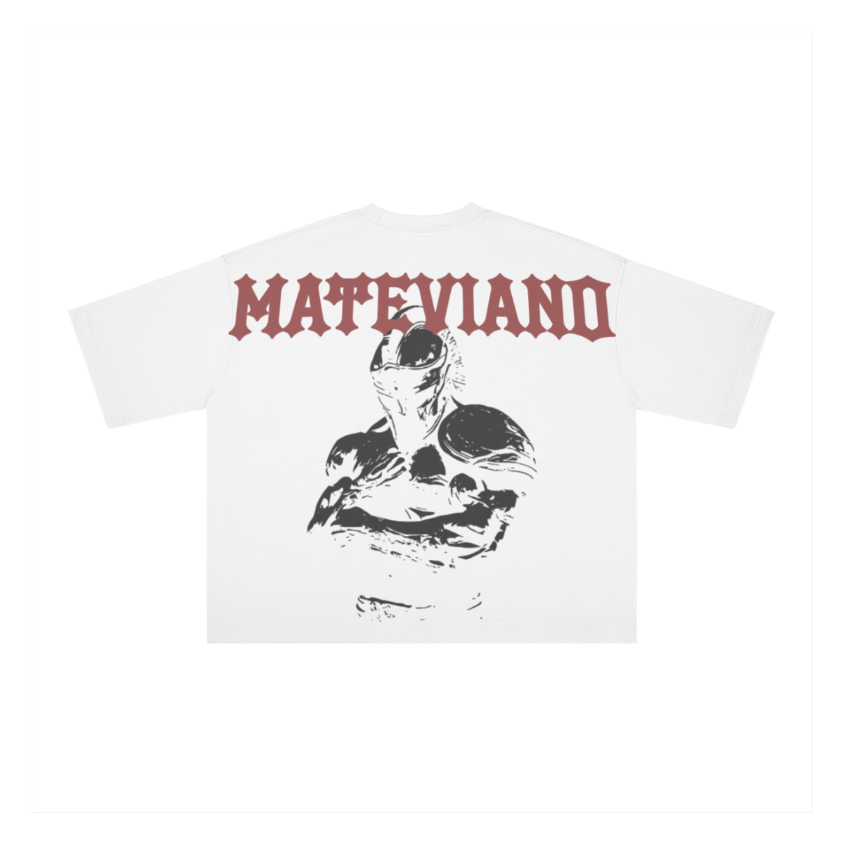 White Boxy-fit Tee "Warrior Spirit" PODpartner