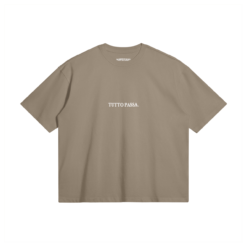Boxy Brown T-shirt "Tutto Passa" PODpartner