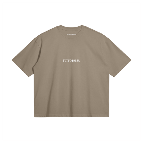 Boxy Brown T-shirt "Tutto Passa" PODpartner